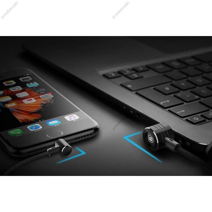 Кабель USB Baseus T-Type Lightning CALTX-A01 чорний