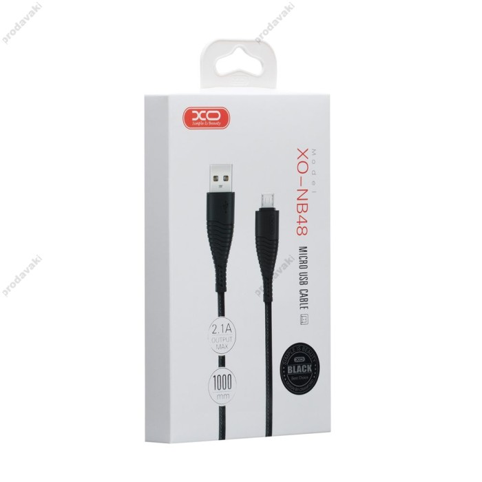 Кабель USB XO NB48 microUSB (1.0m) чорний