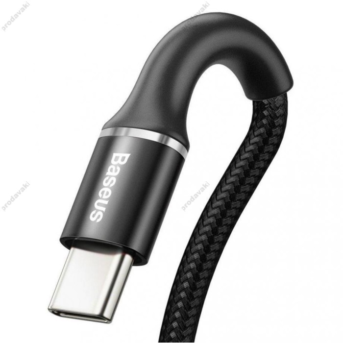 Кабель Baseus Halo USB to Type-C 3A 2m Black CATGH-C01