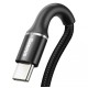 Кабель Baseus Halo USB to Type-C 3A 2m Black CATGH-C01