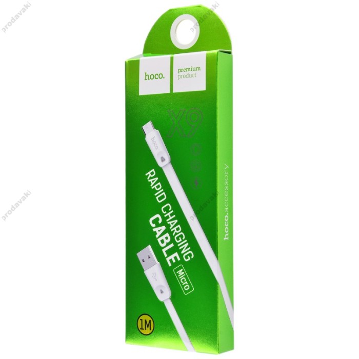 Кабель USB Hoco X9 Rapid microUSB 1m білий
