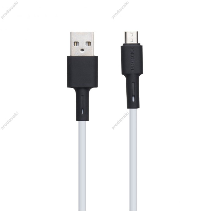 Кабель USB Borofone BX31 microUSB 5A 1m білий