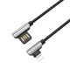 Кабель USB Hoco U42 Lightning exquisite steel 1m чорний