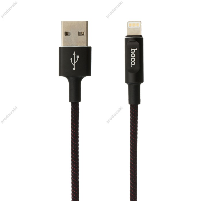 Кабель USB Hoco U47 Smart Power Lightning 2.4A 1.2m чорний
