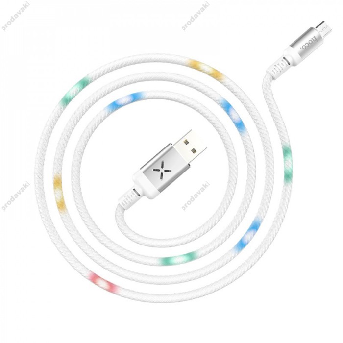Кабель USB Hoco U63 Spirit microUSB 1.2m білий