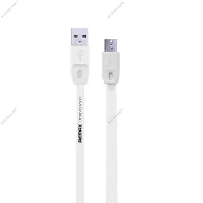 Кабель REMAX Full Speed series Micro USB білий 1m