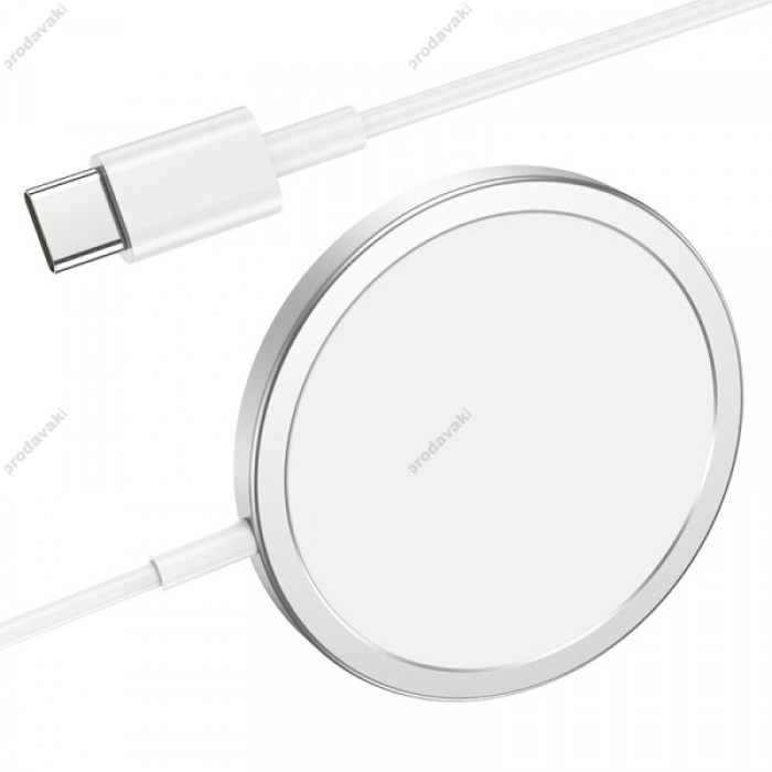 Бездротове ЗУ MagSafe BOROFONE BQ9 Pro series 5W/7.5W/10W/15W silver