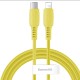 Кабель USB Baseus Colorful Type-C to lightning 18W 1.2m dreen жовтий