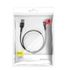 Кабель USB Baseus lightning Halo Data 0.25m чорний