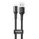 Кабель USB Baseus lightning Halo Data 0.25m чорний