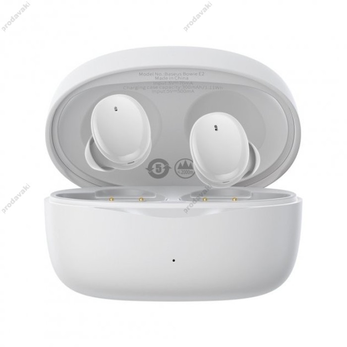 Бездротові Bluetooth навушники Baseus Bowie E2 True Wireless Earphones BT 5.2 White NGTW090002