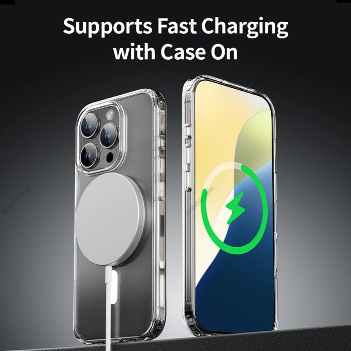 Чохол ROCK Crystal Series Protection Case with Magnetic for iPhone 16 прозорий