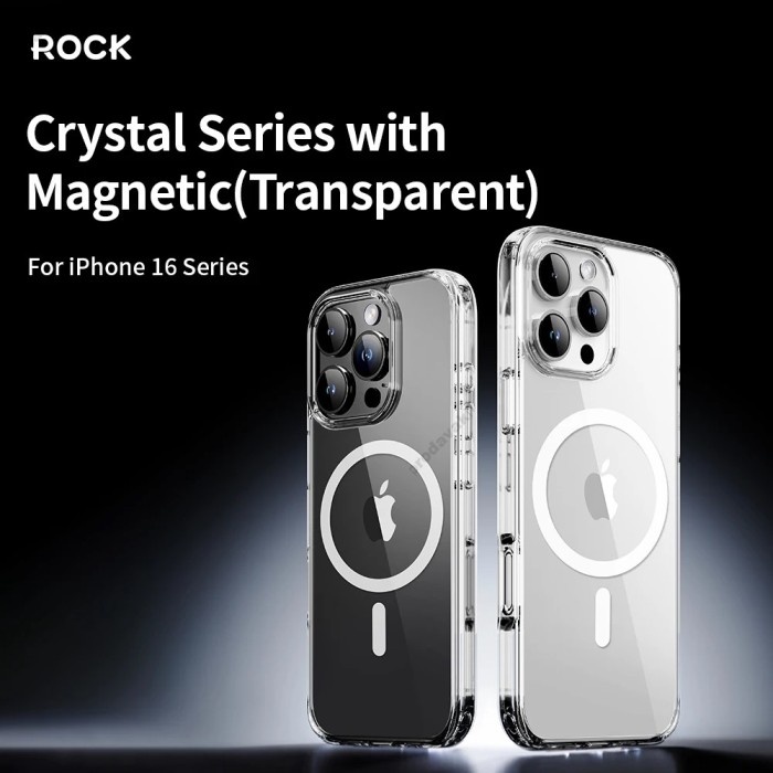 Чохол ROCK Crystal Series Protection Case with Magnetic for iPhone 16 прозорий