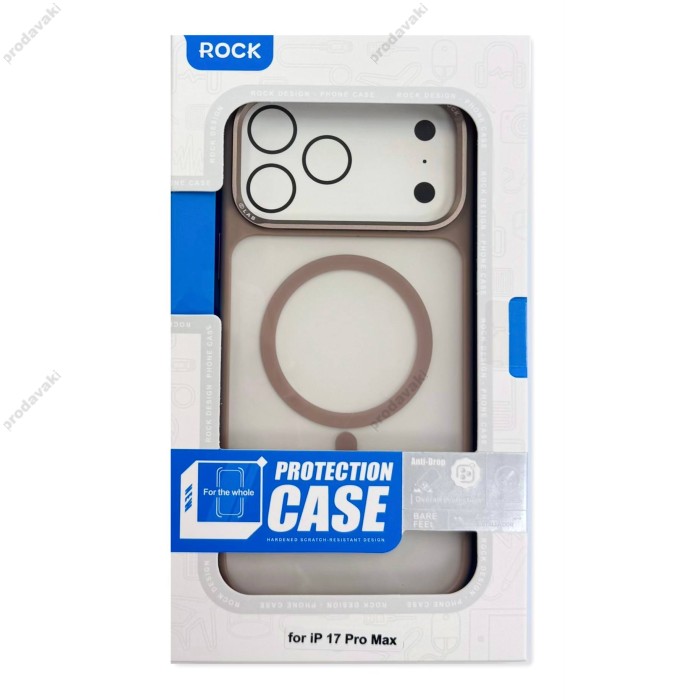 Чохол ROCK Guard Touch Magnetic Protection Case (Metal Lens Frame) для iPhone 17 Pro Max Gold