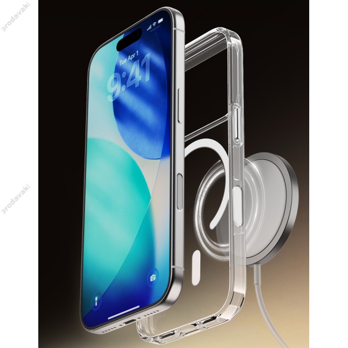 Чохол Rock Crystal Shield Transparent Magnetic Protection Case для iPhone 17 Air