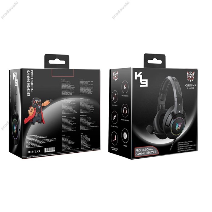 Дротові навушники Onikuma K9 Gaming with LED Black