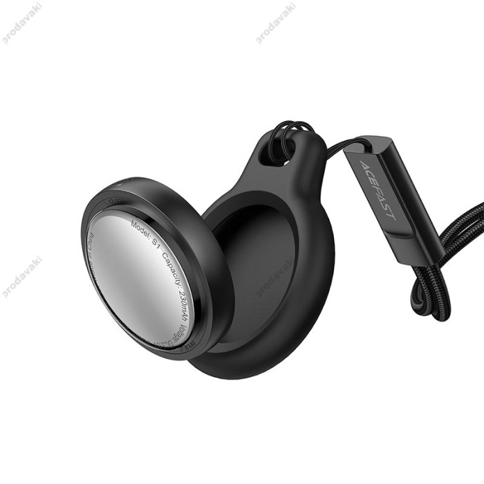 Пошуковий трекер ACEFAST S1 button type positioning device single IOS Black