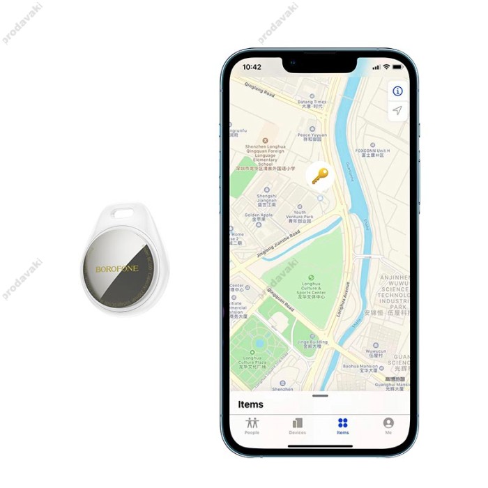 Пошуковий трекер Borofone BC100 Ingenioso intelligent positioning anti-lost device IOS White