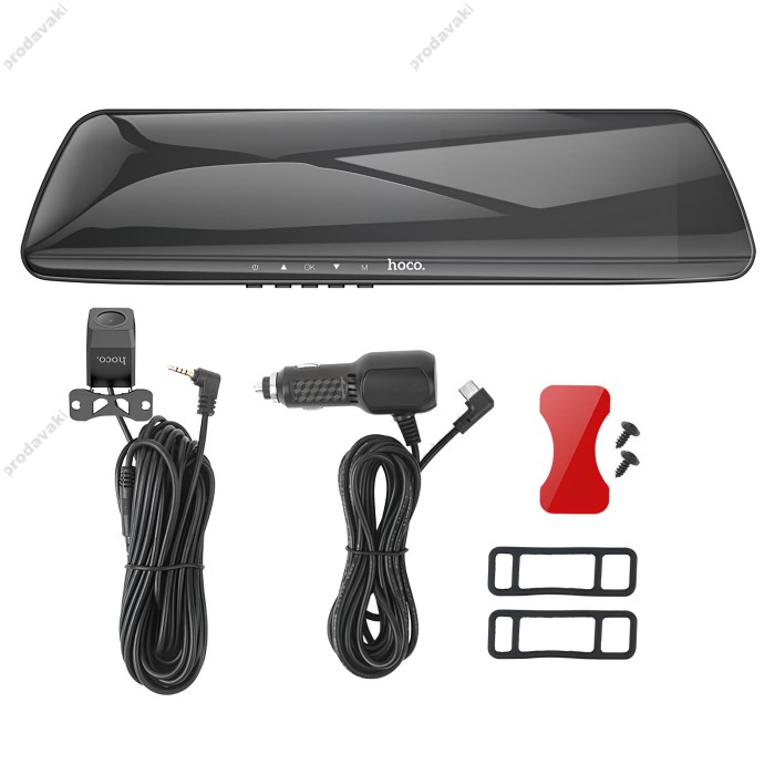 Відеореєстратор HOCO DV4 4.5-inch rearview mirror driving recorder (dual-channel) Black