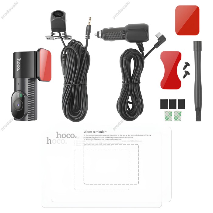 Відеореєстратор HOCO DV8 2K display hidden driving recorder (with rear camera) Wi-Fi Black