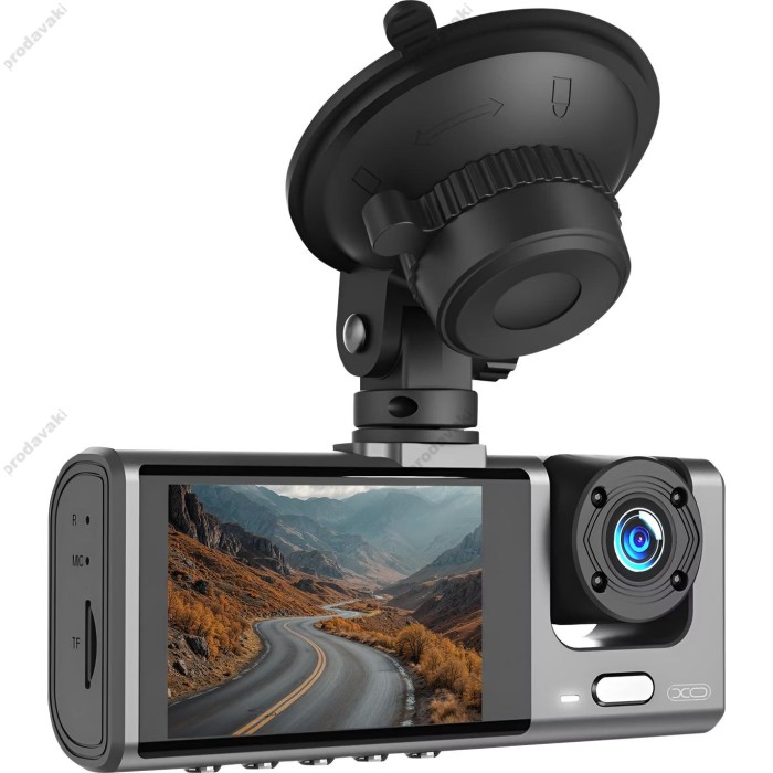 Відеореєстратор XO XJ03 Front and Rear Dual Camera Car Recorder 1080p Black