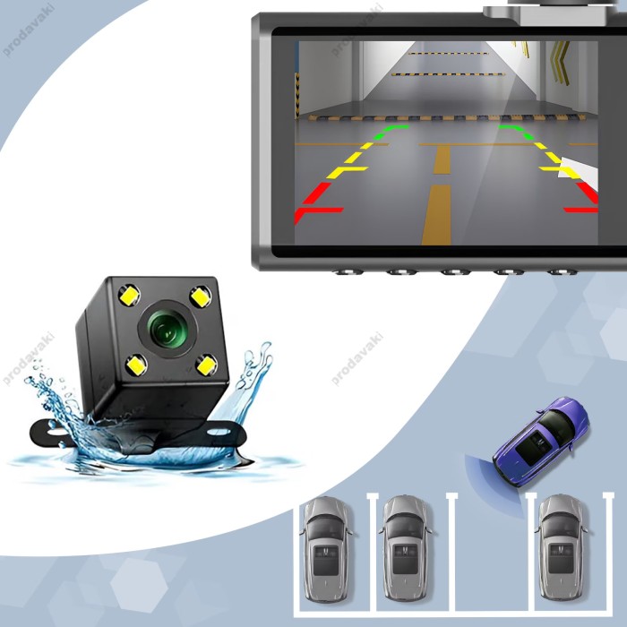 Відеореєстратор XO XJ03 Front and Rear Dual Camera Car Recorder 1080p Black