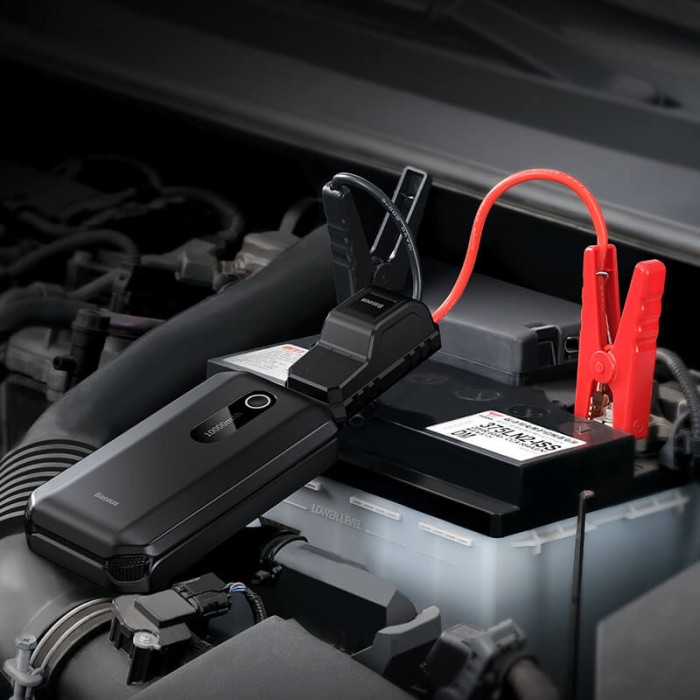 Пусковий зарядний пристрій бустер Baseus Super Energy Air Car Jump Starter піковий 1000A 10000mAh Black (CGNL020101)