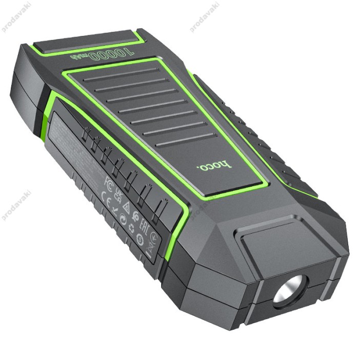 Пусковий зарядний пристрій бустер Hoco QS1 Car Jump Starter Spring Car emergency start-up піковий 600A 10000 mAh Black