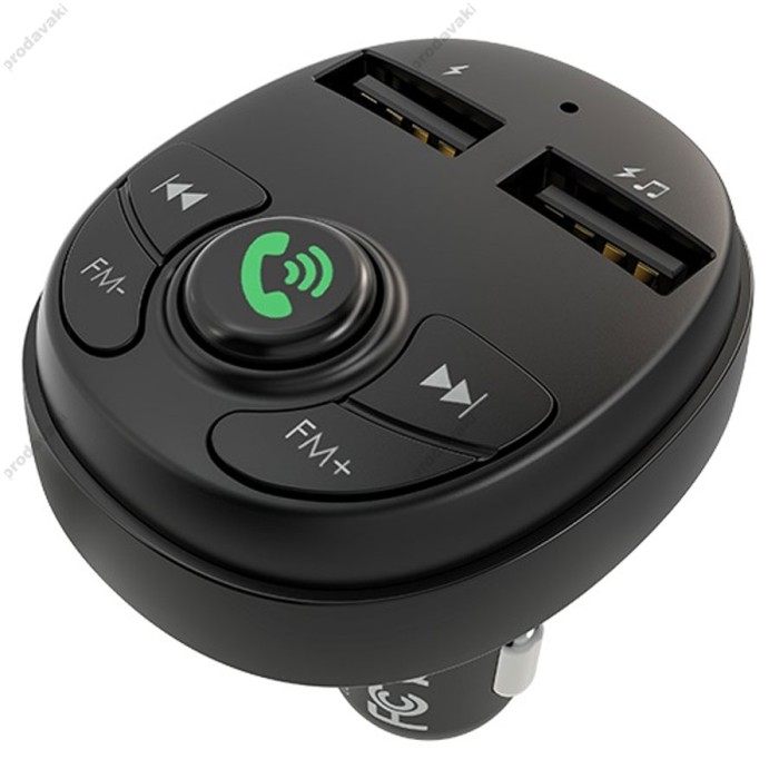 FM - трансмітер BOROFONE BC26 Music joy 2USB/2.1A Black