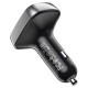 FM - трансмітер BOROFONE BC32 Sunlight QC3.0 2USB/2,4A/18W Black
