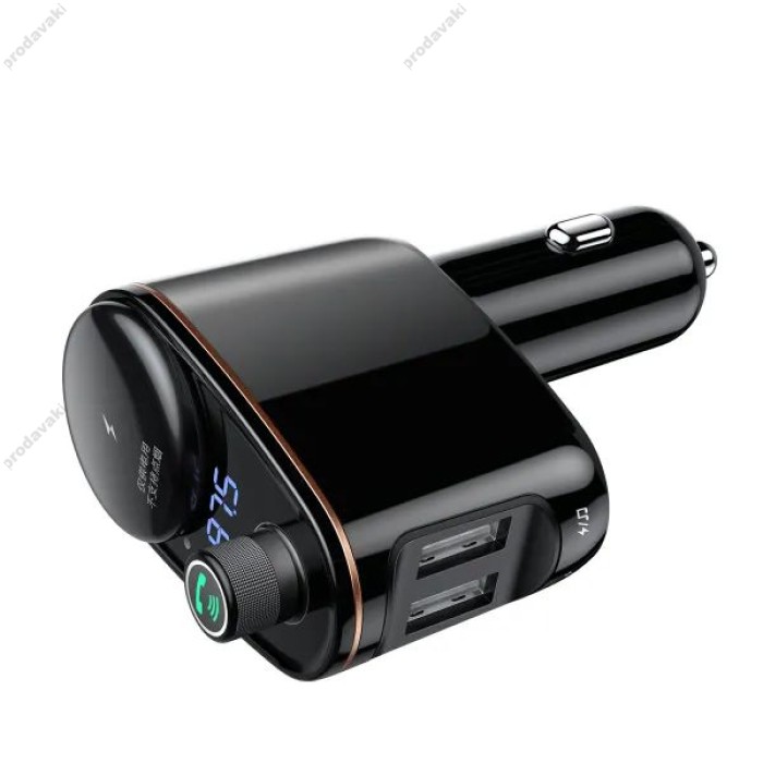 FM - трансмітер Baseus S-06 Lokomotive Car Bluetooth MP3 Player Black (CCHC000001)