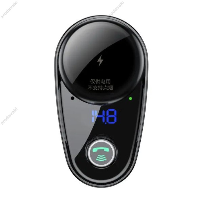 FM - трансмітер Baseus S-06 Lokomotive Car Bluetooth MP3 Player Black (CCHC000001)