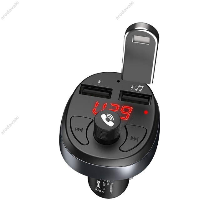 FM - трансмітер Hoco E41 with Bluetooth Black