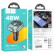 FM - трансмітер HOCO E76 Pole with Bluetooth PD45W QC3.0 Space black
