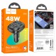 FM-трансмітер HOCO E76 Pole with Bluetooth PD45W QC3.0 Black