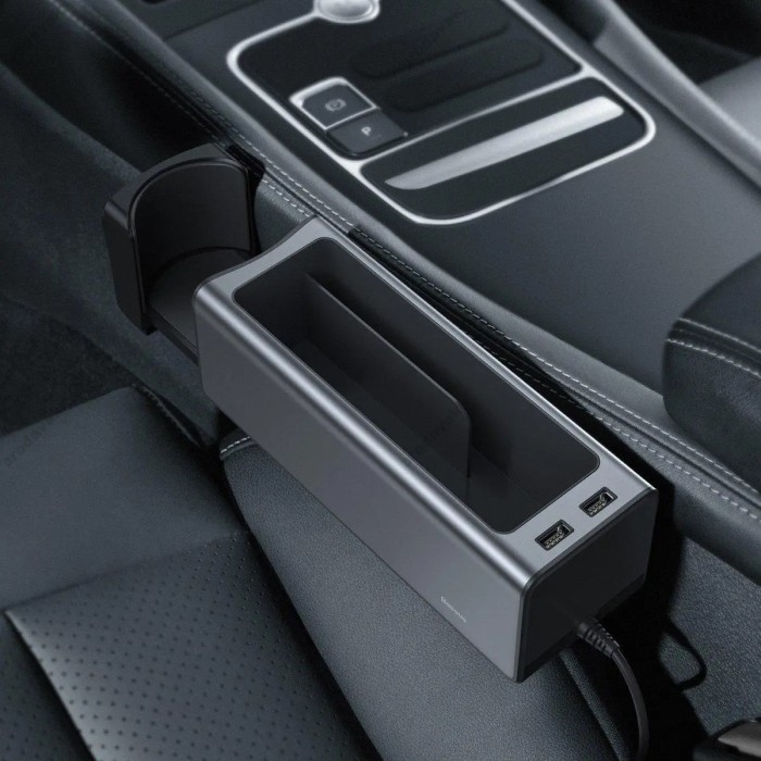 Автомобільний органайзер Baseus Deluxe Metal Armrest Console Black CRCWH-A01