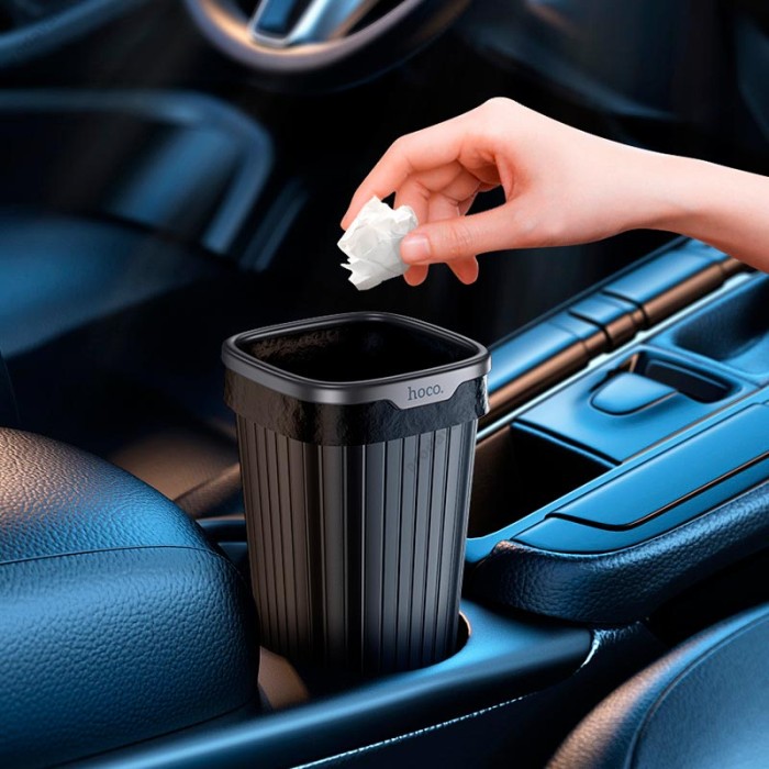 Автомобільний контейнер для сміття HOCO ZP12 Flash car trash can 800 ml Black
