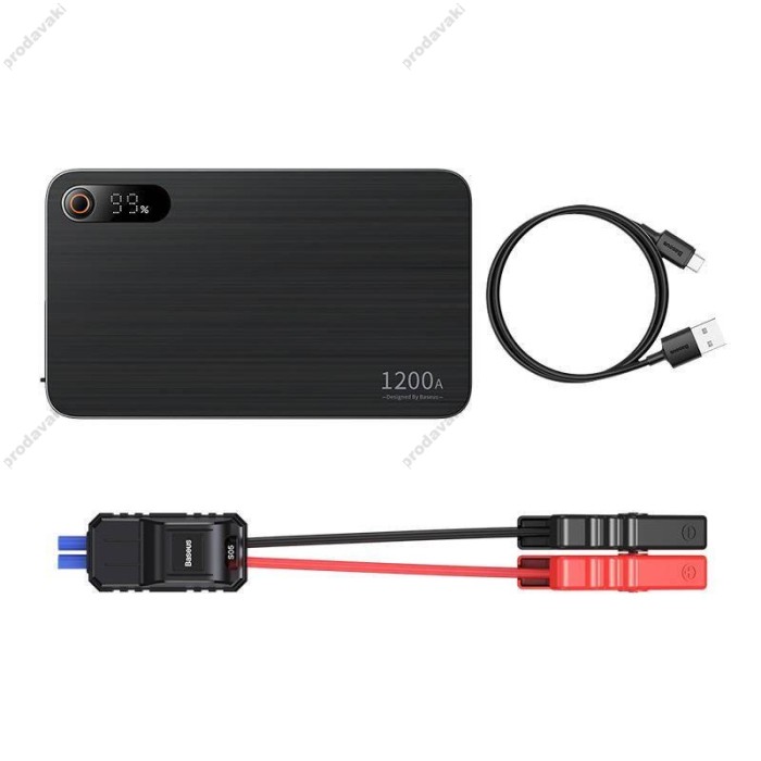  Пусковий зарядний пристрій бустер Baseus Super Energy Pro+ Car Jump піковий 1200A 12000 mAh Black C00245700111-00