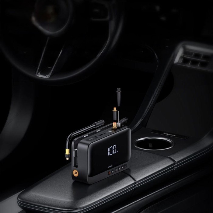 Пусковий зарядний пристрій бустер-компресор Baseus Super Energy 4in1 Car Jump Starter піковий 600A 6000 mAh Black C00245902111-00