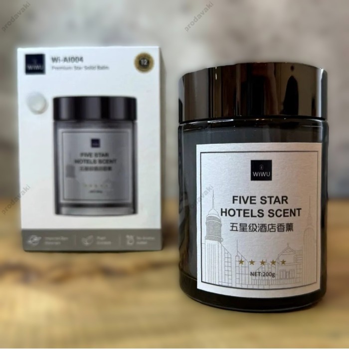 Ароматизатор у машину WiWU Wi-AI004 Premium Star Solid Balm Hilton Hotel Smell Аромат-Свіжий-дерев'яний Grey