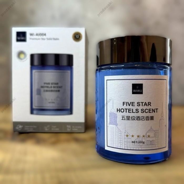 Ароматизатор до машини WiWU Wi-AI004 Premium Star Solid Balm Hilton Hotel Smell Аромат дерев'яний Blue