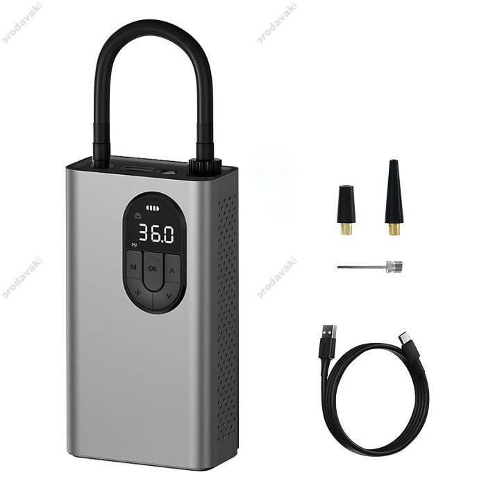 Автомобільний компресор насос Baseus Energy Source Inflator Pump 7500 mAh Grey (CRCQB02-0A)