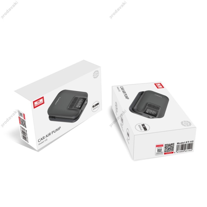 Автомобільний компресор насос Earldom ET-V2 Car Air Pump 2500 mAh Black