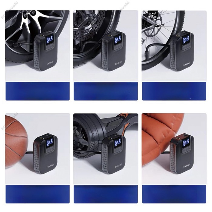 Автомобільний компресор насос Earldom ET-V2 Car Air Pump 2500 mAh Black