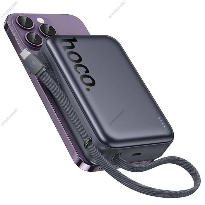 Повербанк портативний акумулятор Power bank Hoco Q44A MagSafe Origen dual magnetic PD 45W 20000 mAh Grey