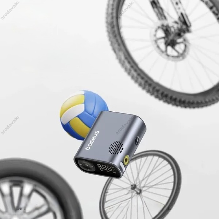 Bелосипедний компресор насос Baseus PrimeTrip Series Portable Bike Pump 1750 mAh Black C11169000121-00