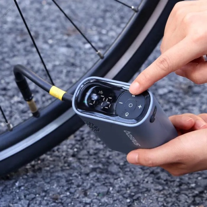 Bелосипедний компресор насос Baseus PrimeTrip Series Portable Bike Pump 1750 mAh Black C11169000121-00