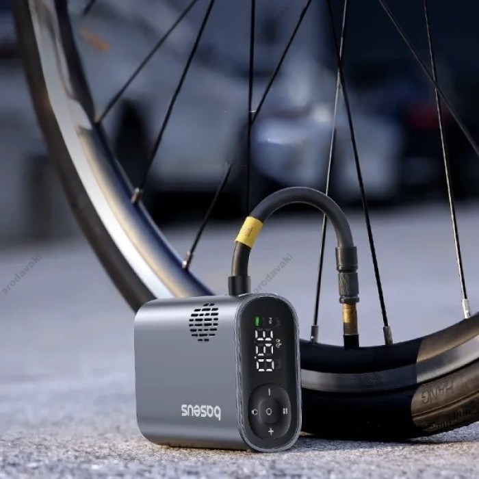Bелосипедний компресор насос Baseus PrimeTrip Series Portable Bike Pump 1750 mAh Black C11169000121-00