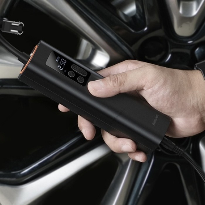 Автомобільний компресор насос Baseus Super Mini Inflator Pump Black (CRCQ000001)