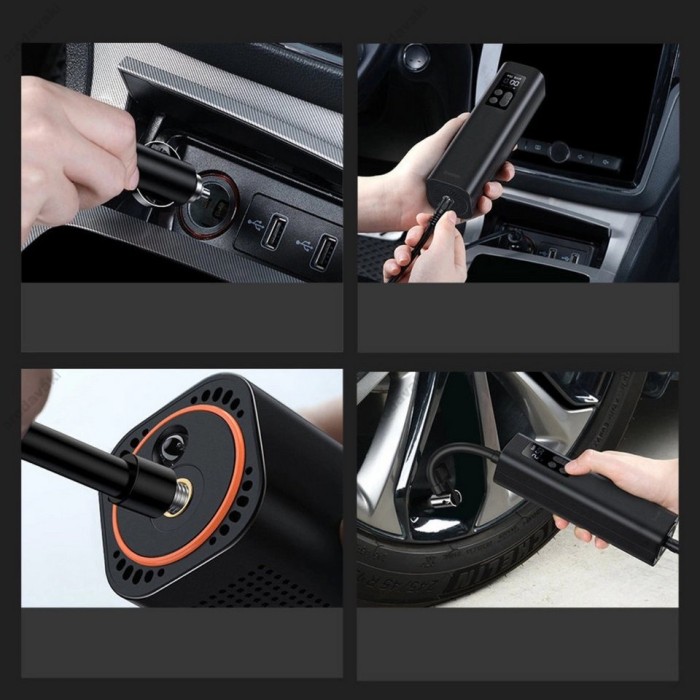 Автомобільний компресор насос Baseus Super Mini Inflator Pump Black (CRCQ000001)
